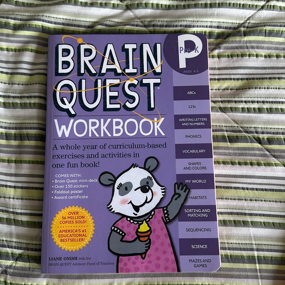 Brain question work book Prek never used